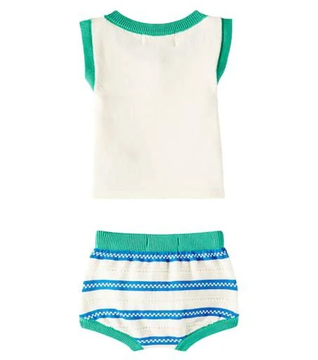 BOBO CHOSES Baby Lucky Fish cotton top and bloomers set 4