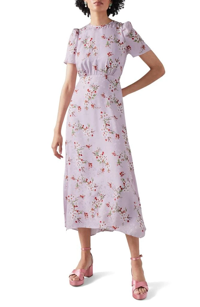 LK Bennett Boyd Cherry Blossom Silk Midi Dress