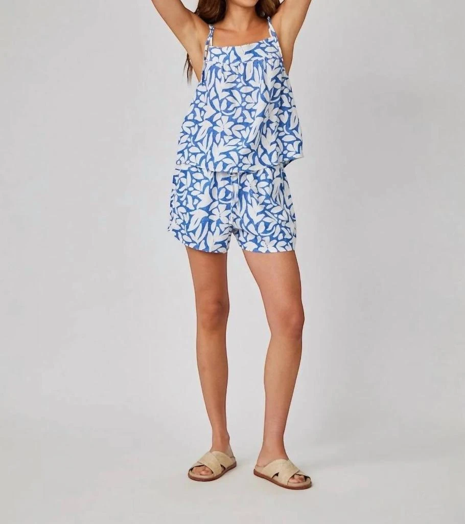 Bella Dahl Ruffle Edge Short In Stamped Floral Print 4
