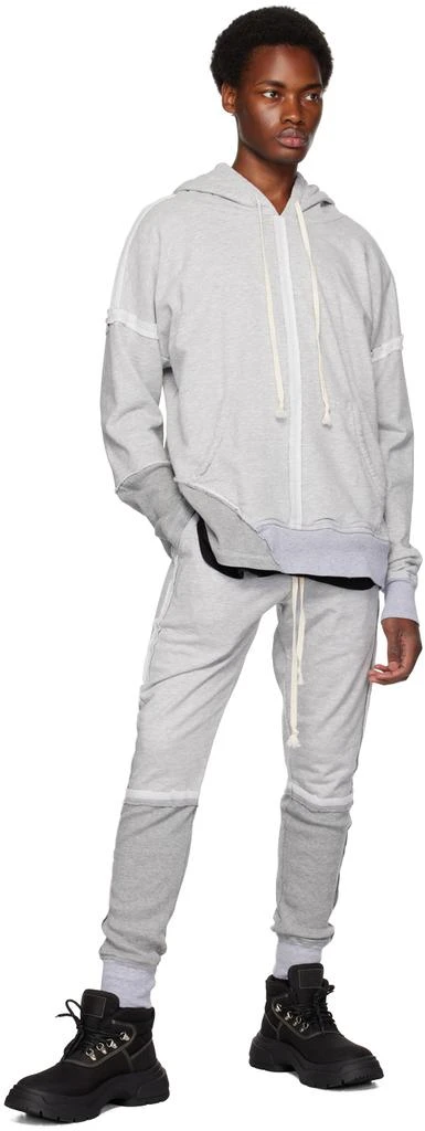 Greg Lauren Gray Paneled Sweatpants 4
