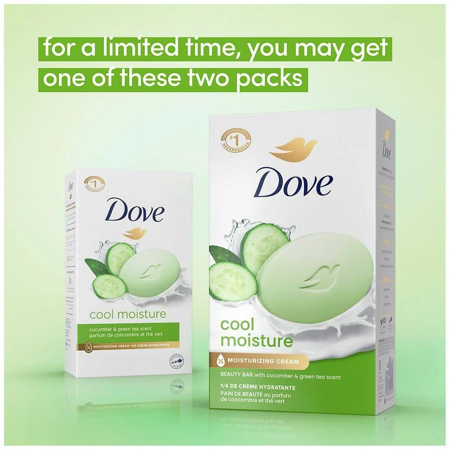 Dove Beauty Bar Soap Cool Moisture Cucumber and Green Tea 5