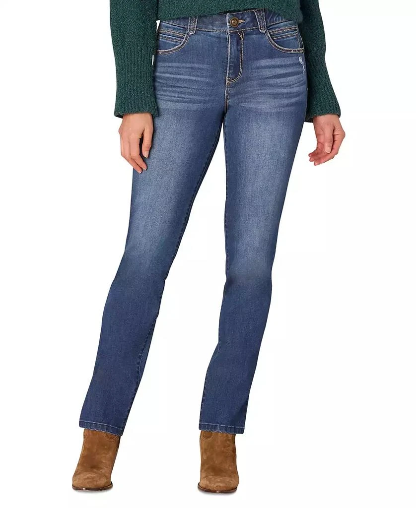 Democracy Petite "Ab"solution Straight-Leg Jeans 1
