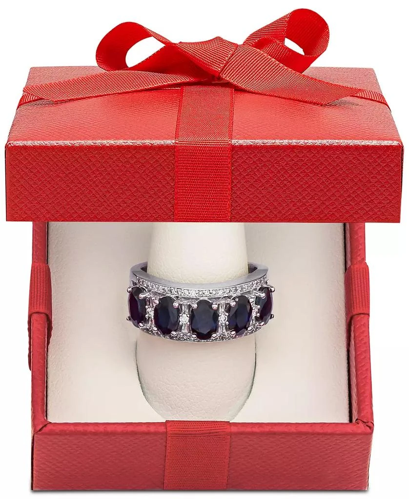 Macy's Sapphire (2-7/8 ct. t.w.) & Diamond (1/3 ct. t.w.) Ring in 14k White Gold (Also in Emerald, Tanzanite and Ruby) 1