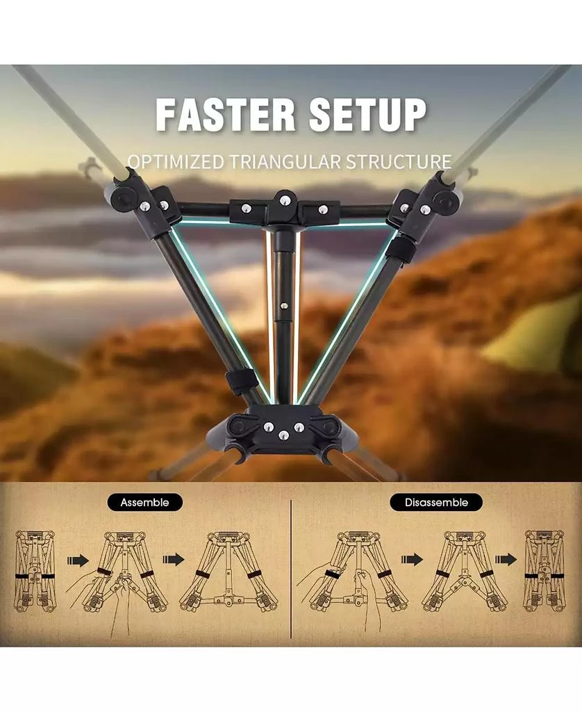 Piscifun Portable Camping Chair Backpacking Chair - The 4th Generation Ultralight Folding Chair -Lightweight Foldable Chairs for Hiking Beach 4