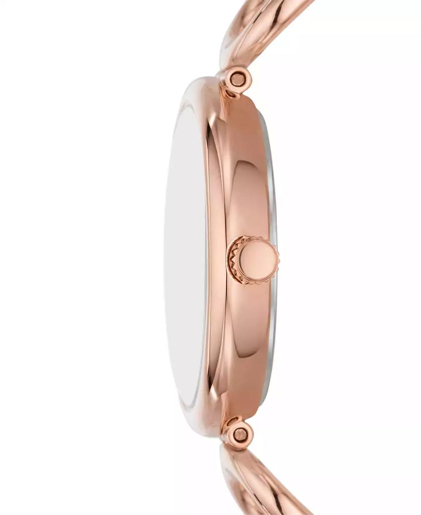 Fossil Women's Carlie Three-Hand Rose Gold-Tone Stainless Steel Watch, 30mm