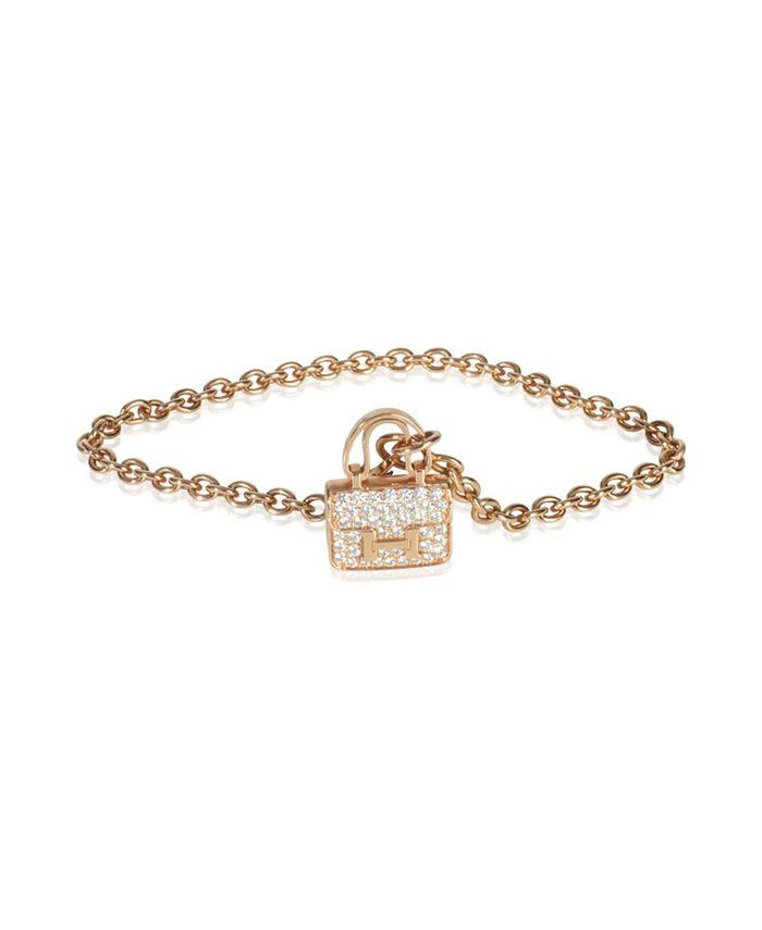Pre-Owned HERMÈS Amulettes Collection Constance 18k Rose Gold Bracelet