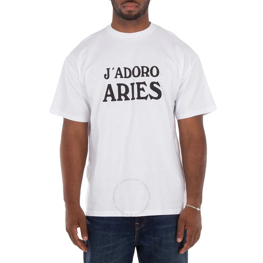 Aries Aries Men's White Baby Fit J'Doro T-Shirt, Size Small 1