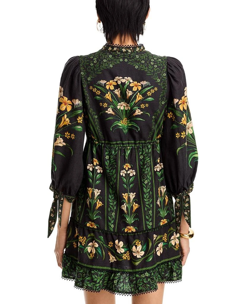 Farm Rio Flowers Arch Black Mini Dress 4