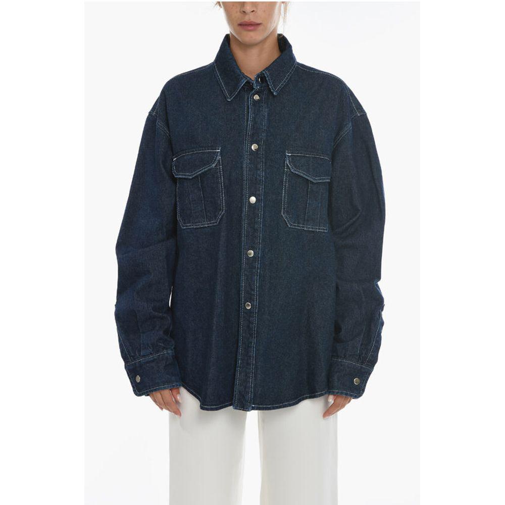 Anouki Anouki Denim Oversize Shirt with Utility Pockets