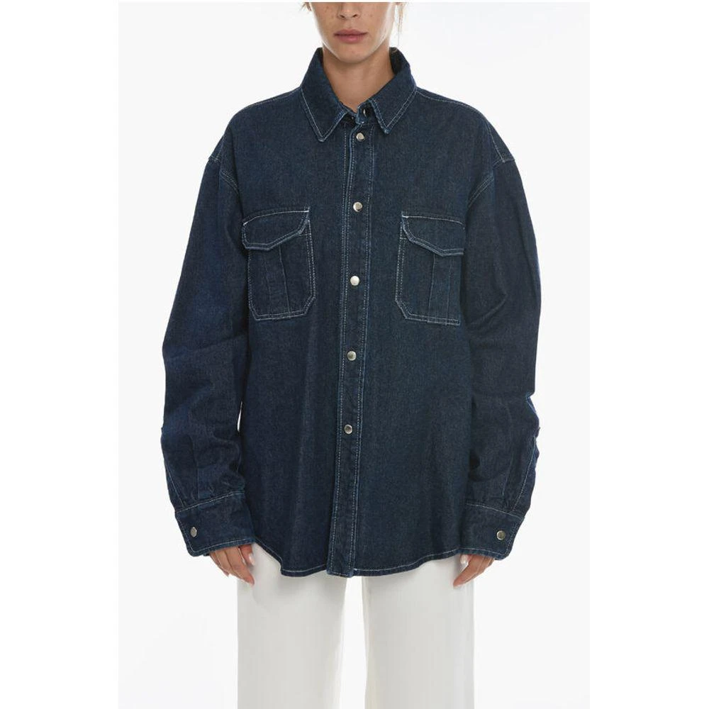 Anouki Anouki Denim Oversize Shirt with Utility Pockets 1