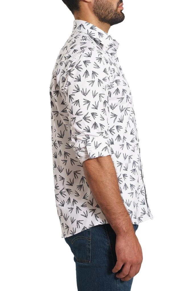 Jared Lang Trim Fit Leaf Print Button-Up Shirt 3