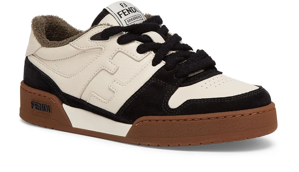 Fendi Fendi Match - White suede low top sneakers 3
