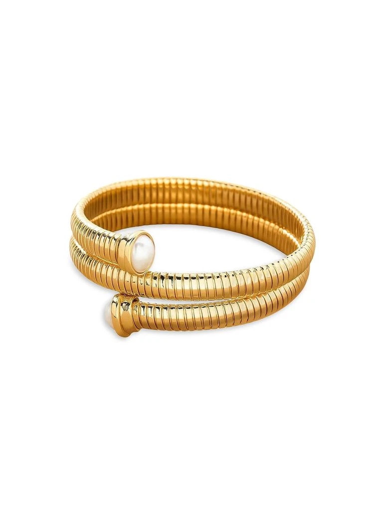 Fifth 
Dune Faux Pearl Coil Bracelet
