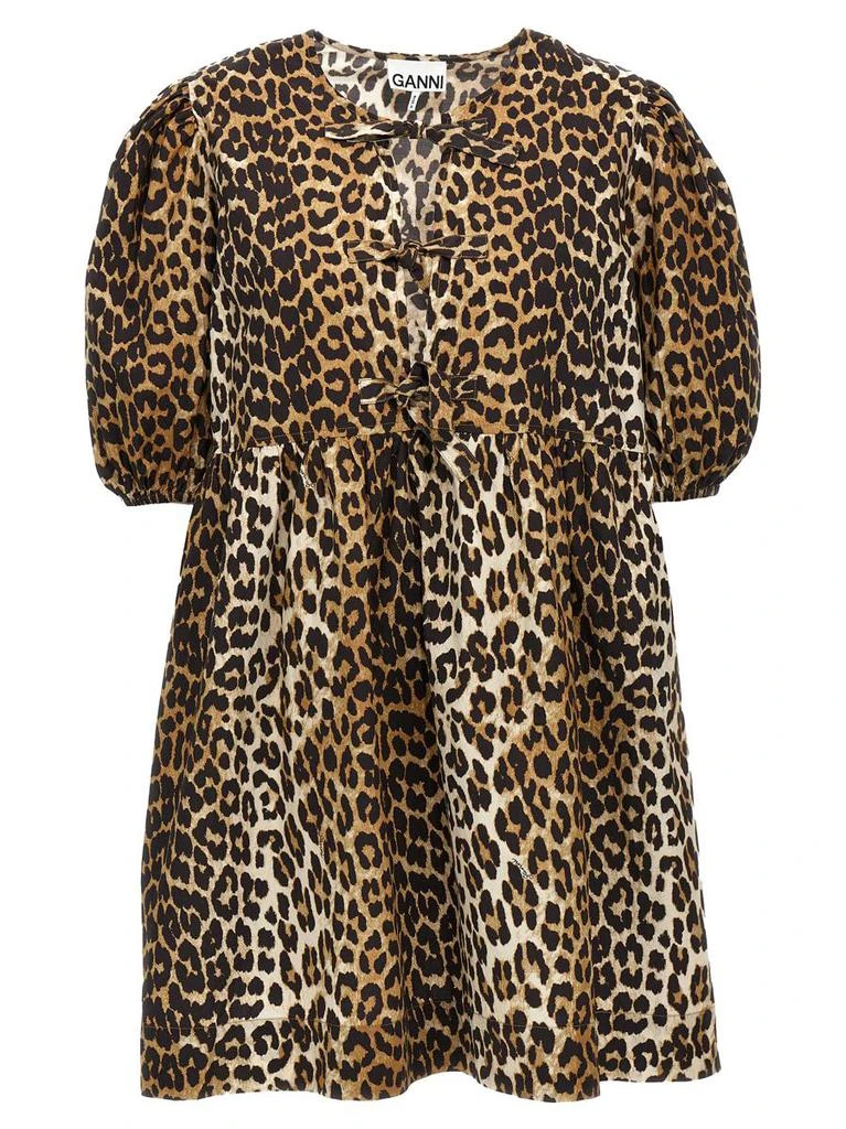 Ganni Ganni Leopard Poplin Dress 1