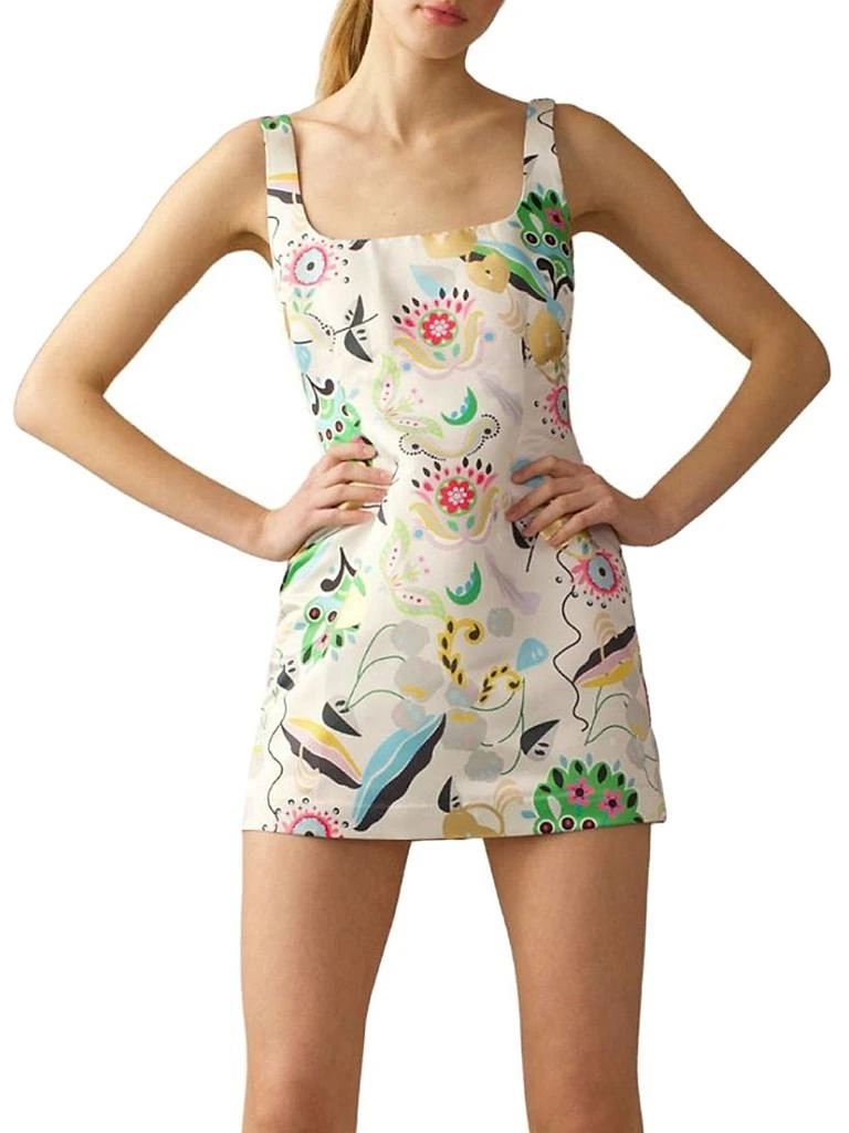Cynthia Rowley Floral Satin Minidress 4