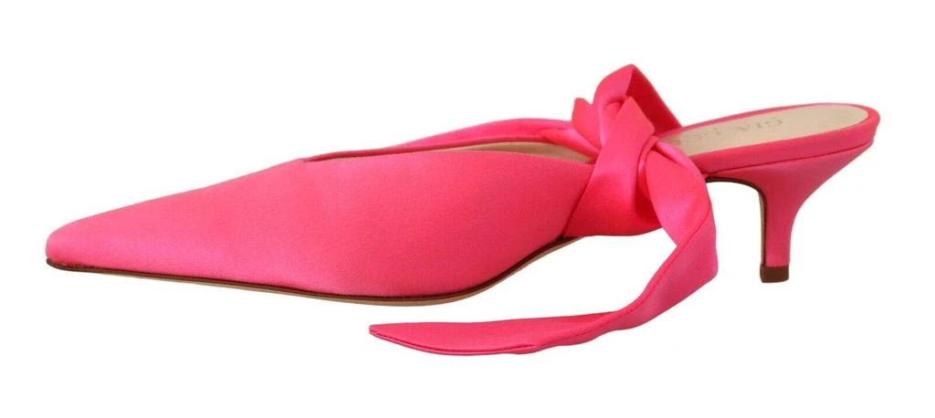 Gia Couture GIA COUTURE Pink Leather Lace Up Kitten Heels Pumps Shoes 4