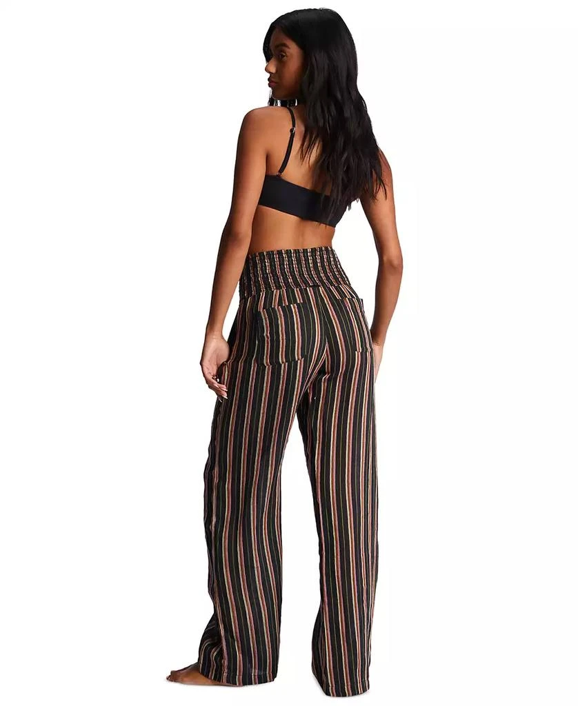 Billabong Juniors' New Wave Striped Wide-Leg Pants 3