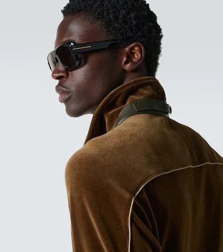 Tom Ford Cotton-blend velvet track jacket 5