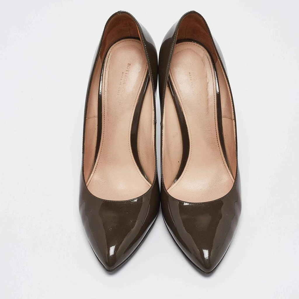 Bottega Veneta Bottega Veneta Grey Patent Leather Pointed Toe Pumps Size 38.5 3