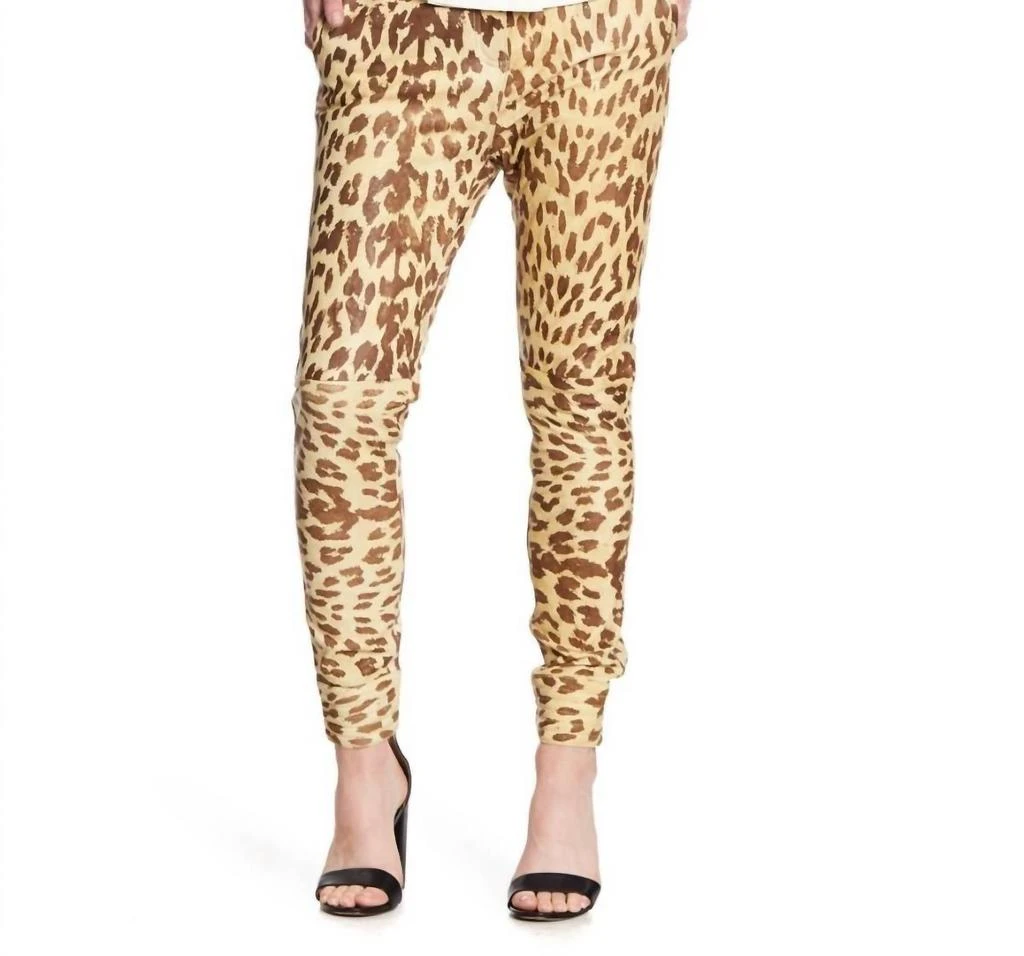 One Teaspoon One Teaspoon - Jackson Leopard Animal Print Leather Pants 3