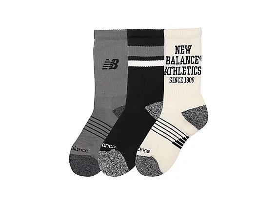 New Balance Youth Active Graphic Crew Socks 3 Pack