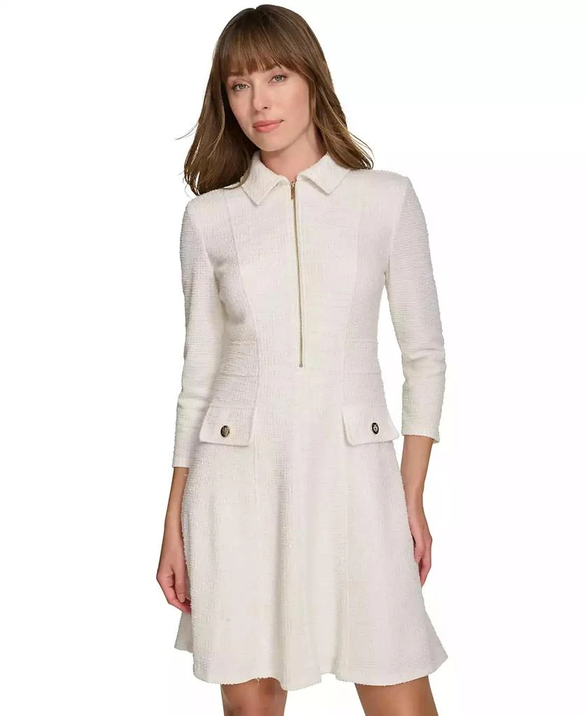 Tommy Hilfiger Women's Boucle Fit & Flare Dress 4