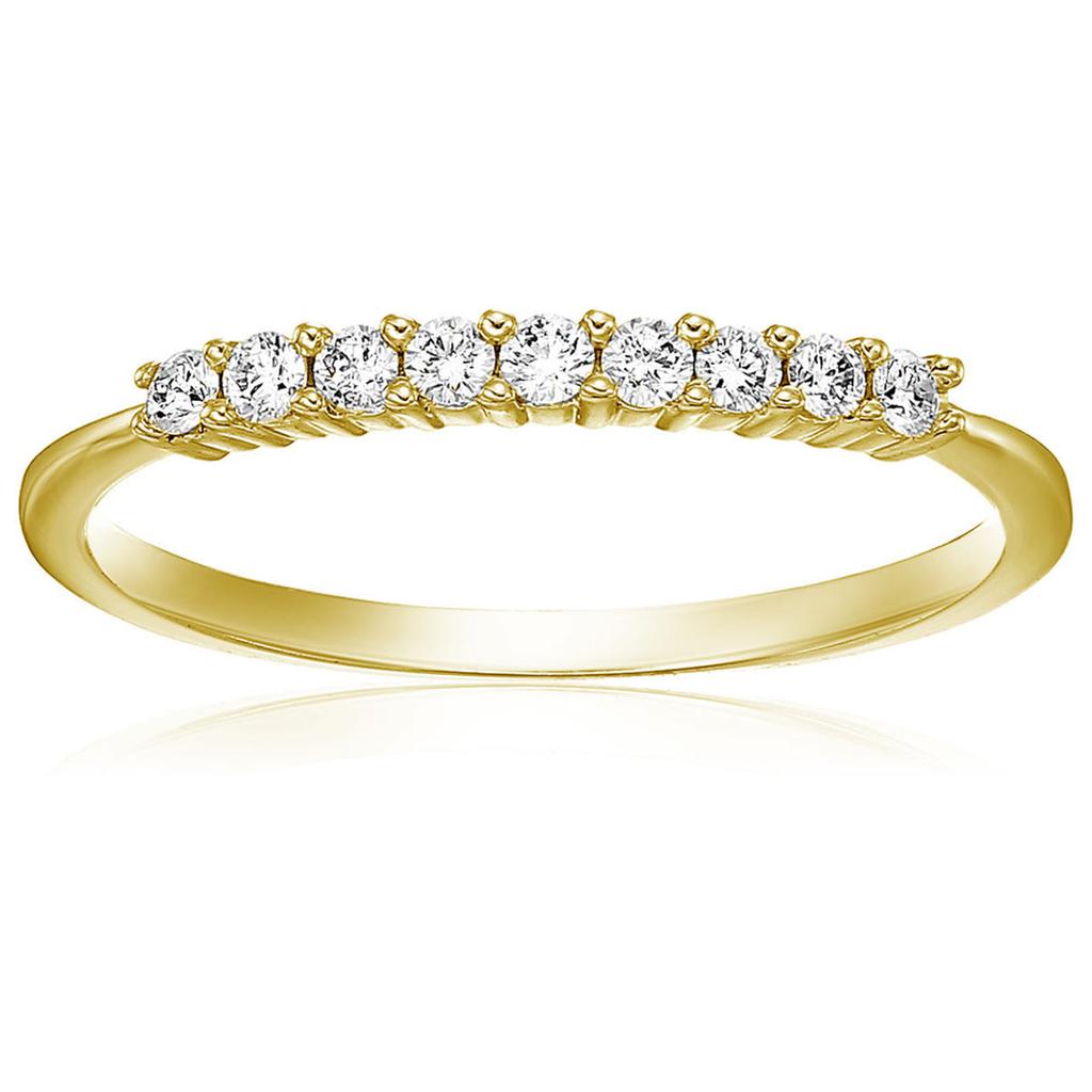 Vir Jewels 1/4 ctw Petite Diamond Wedding Band in 10K Yellow Gold