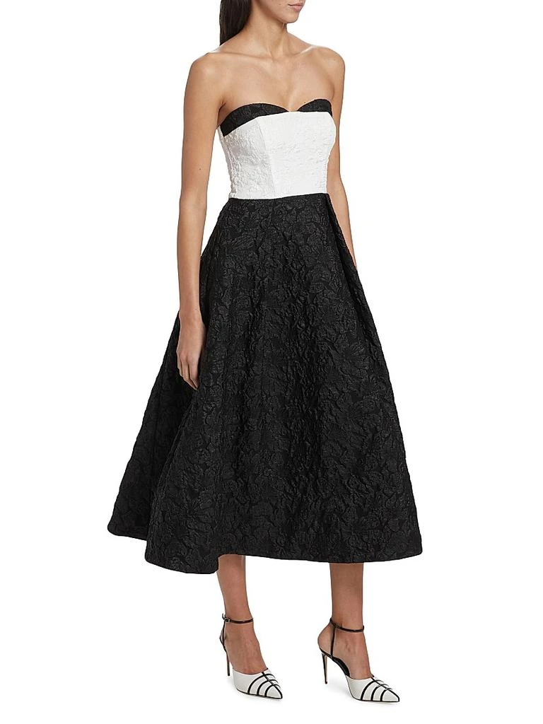 Akasia Two-Tone Strapless Cocktail Dress  On Sale Now with Up to 60% Off |  Discover Exclusive Deals & Savings at BeyondStyle  Authentic As It May  dresses|strapless|fit & flare|women's|women's  apparel|sweetheart|contemporary|midi-length|Women's|print with