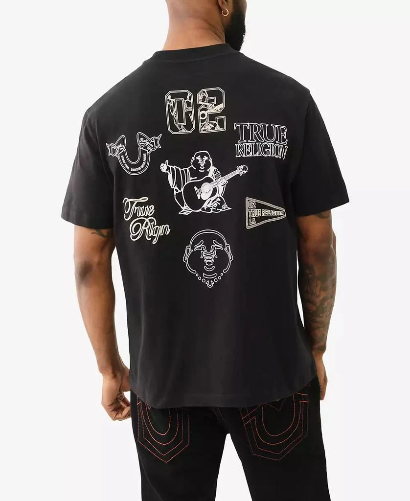 True Religion Men's Short Sleeve Multi Logo T-Shirt T-Shirts