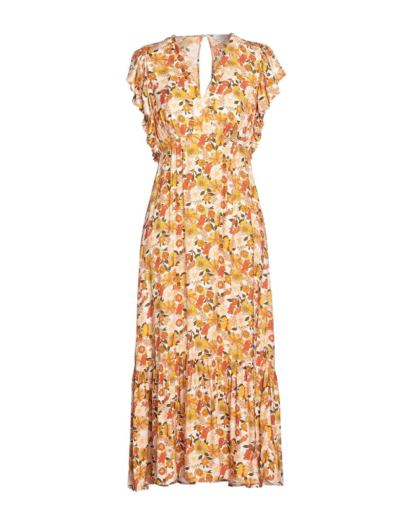 Zimmermann Golden pleated floral slip dress - Dresses