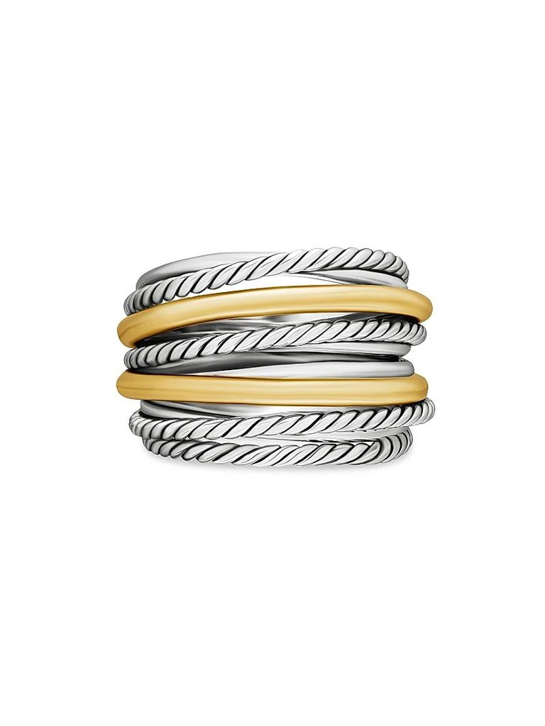 David Yurman Crossover Wide Ring with 18K Yellow Gold 3