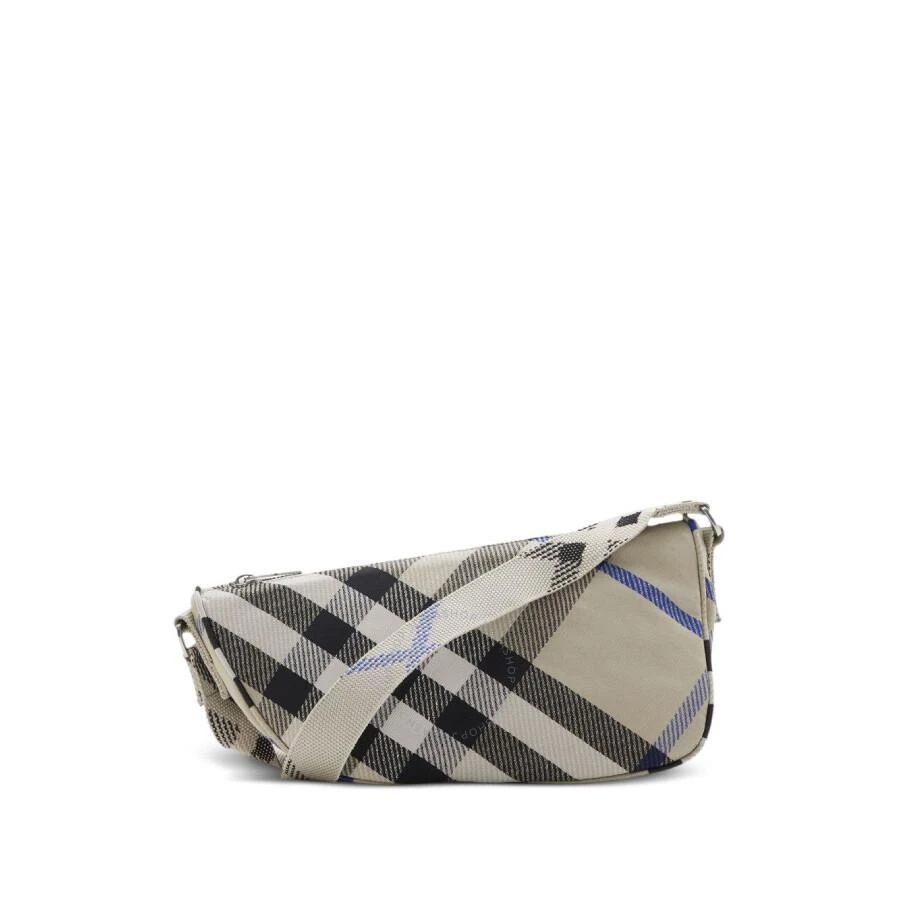 Burberry Small Shield Checked Pattern Messenger Bag 2