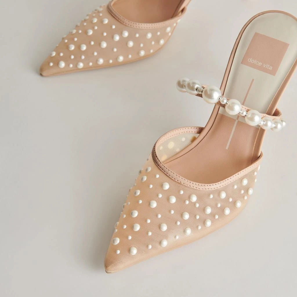 Dolce Vita Katik Pearl Heels Blush Mesh 6