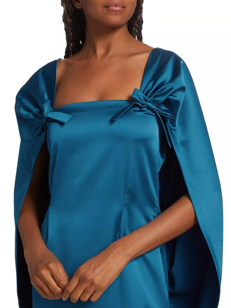 Bernadette August Satin Cape Midi-Dress 6