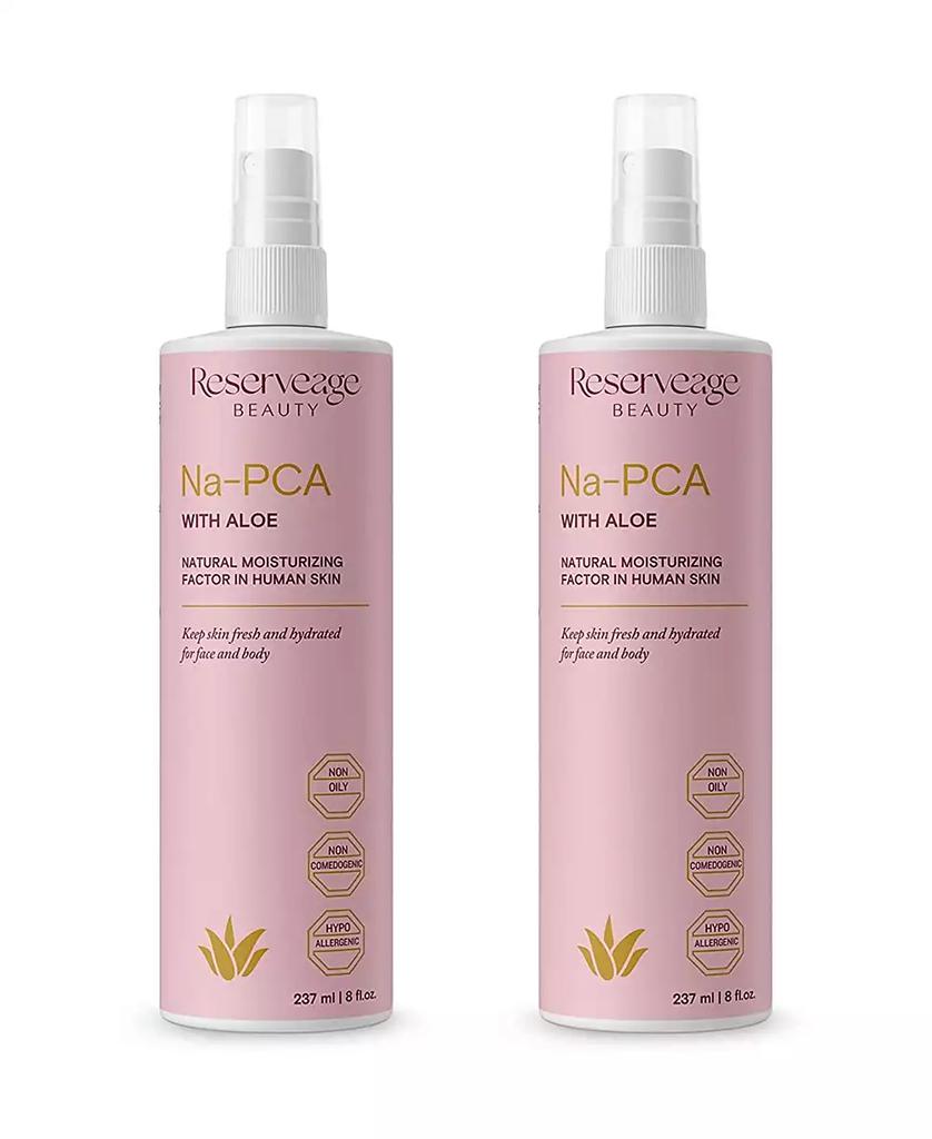 Reserveage Na-PCA Spray with Aloe Vera - Moisturizing Body Lotion for Dry Skin - Anti Aging Face Moisturizer for Women and Men - with Aloe Vera & Eucalyptus Oil 8 Fl Oz (Pack of 2)