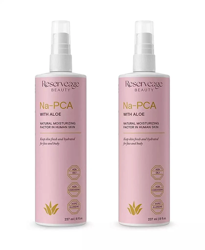 Reserveage Na-PCA Spray with Aloe Vera - Moisturizing Body Lotion for Dry Skin - Anti Aging Face Moisturizer for Women and Men - with Aloe Vera & Eucalyptus Oil 8 Fl Oz (Pack of 2) 1