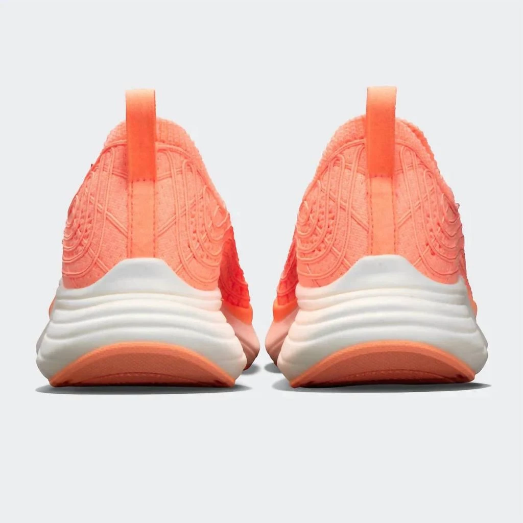 APL Women's Techloom Zipline Sneaker In Neon Peach/white 4