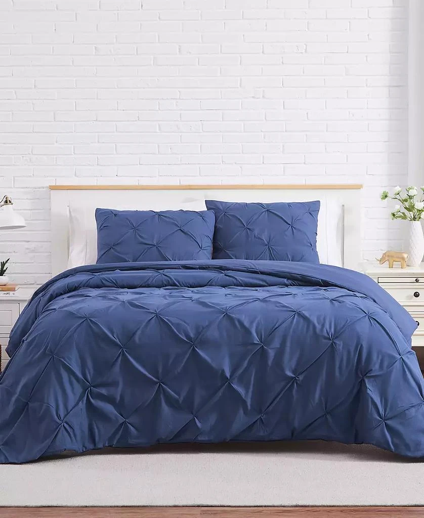SOUTHSHORE FINE LINENS Pintuck 3 Piece Duvet Cover Set 1