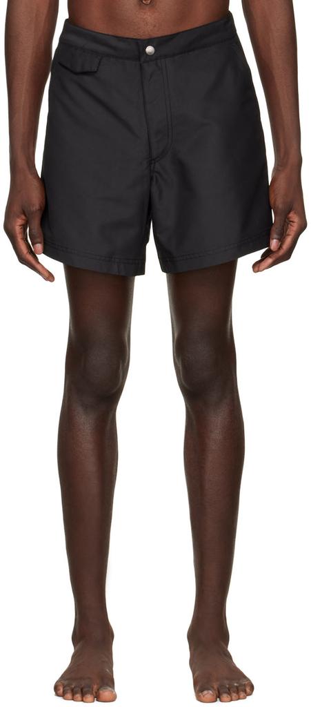Sunspel Black Recycled Polyester Swim Shorts