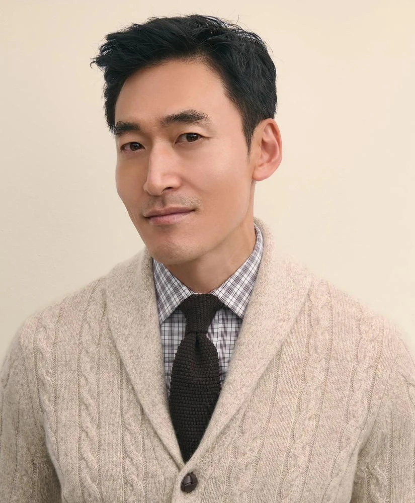 Brooks Brothers Cashmere Cable Knit Shawl-Collar Cardigan 3