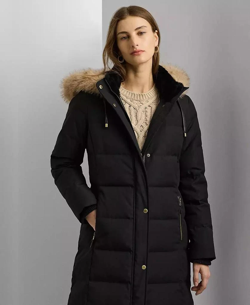 Ralph Lauren Women's Maxi Faux-Fur-Trimmed Hooded Puffer Coat 5