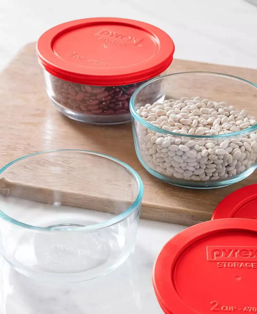 Pyrex 2-Cup Round Glass Storage Containers, 3-Pack 3