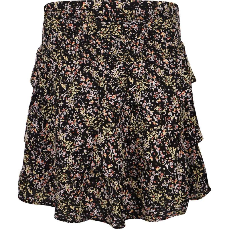 Name It Flowers all over ruffled skirt in black