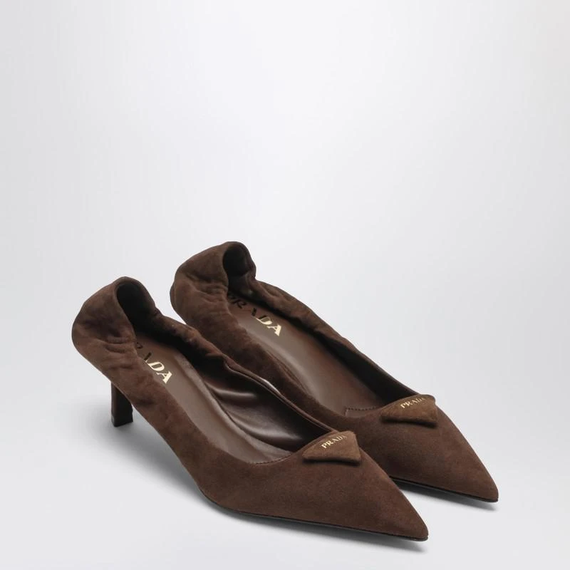 Prada Cocoa-colored suede pumps 2