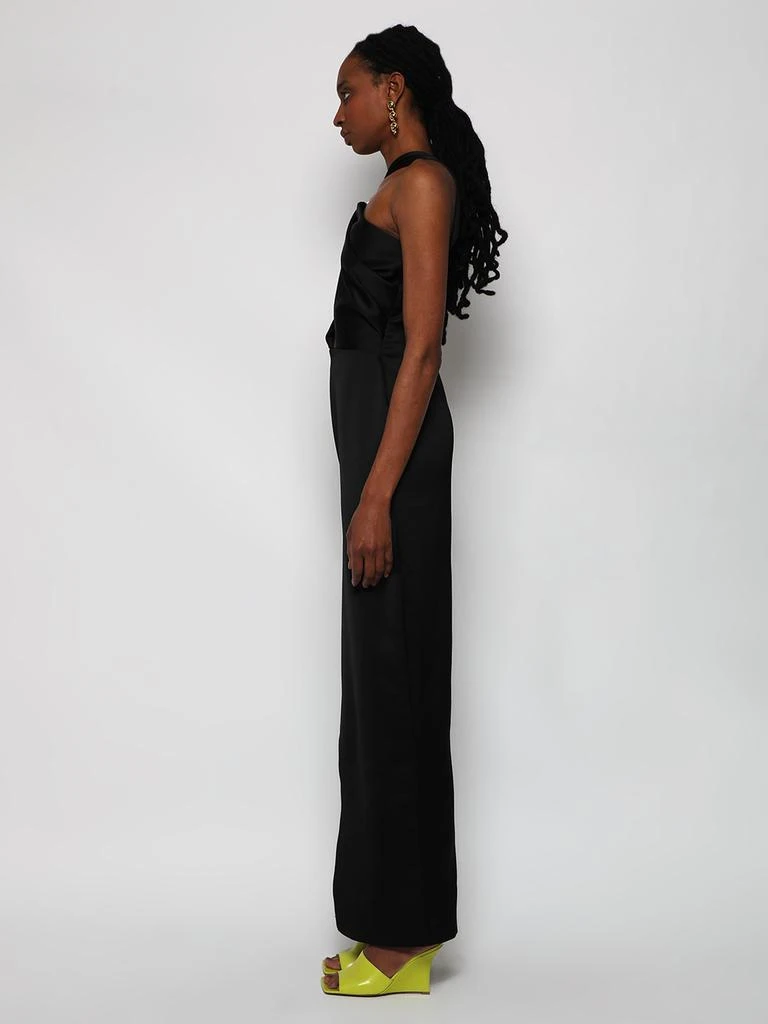 RASARIO Draped Satin Asymmetric Cut-out Gown With Ring 4