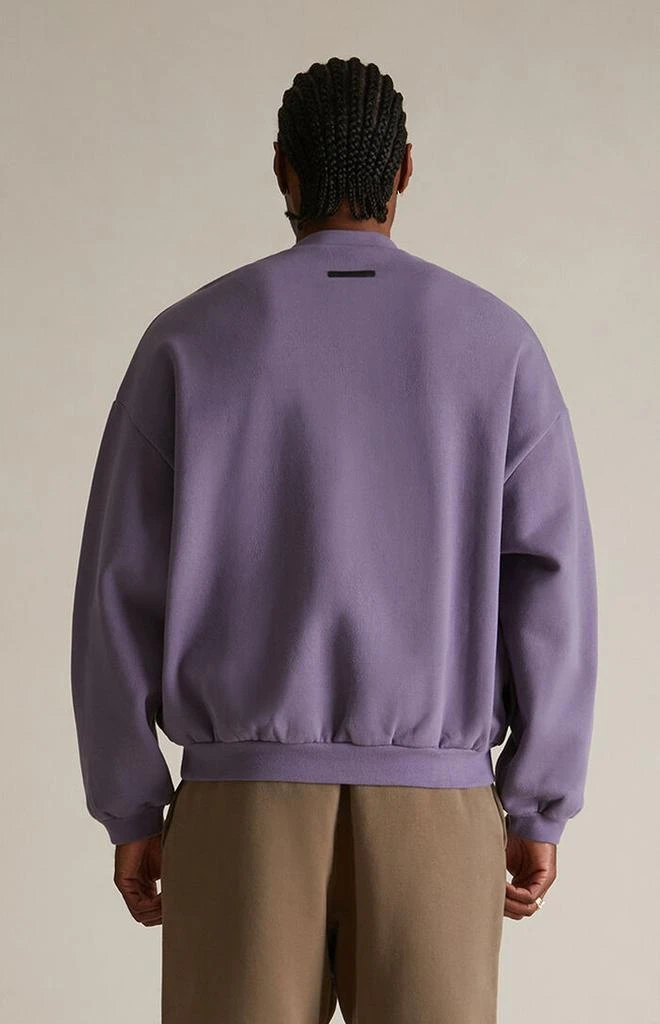 Essentials Lavender Heavy Fleece Crew Neck Sweatshirt 4