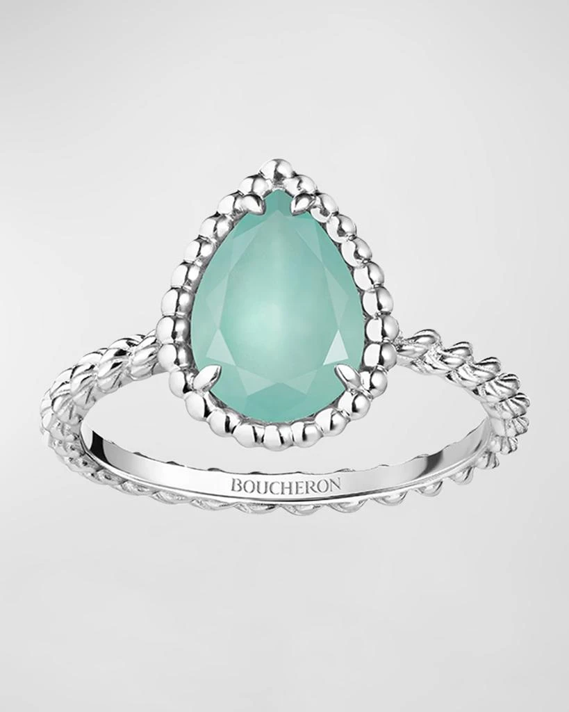 Boucheron Serpent Bohème 18K White Gold Aquaprase Ring