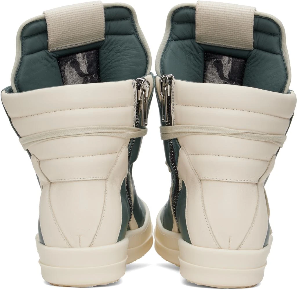 Rick Owens Blue & Off-White Hollywood Geobasket Sneakers 2