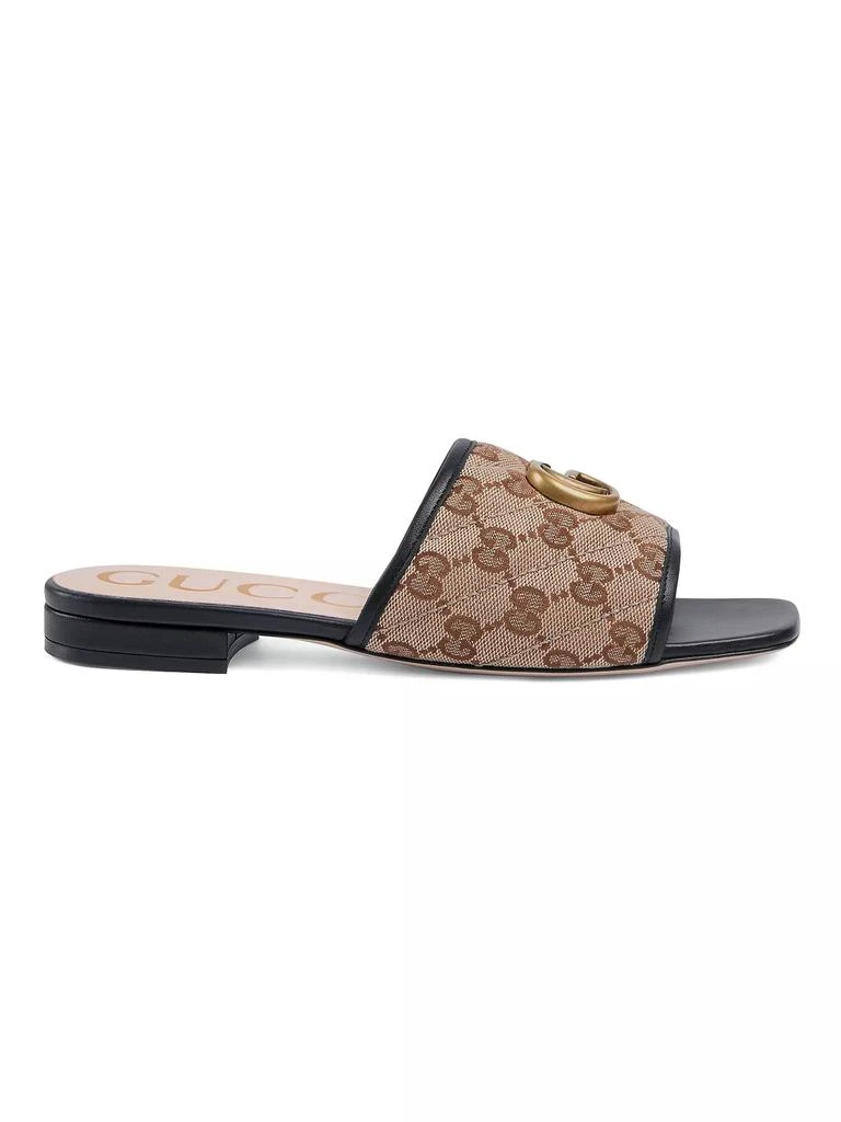 Gucci Original GG Canvas Slides with Double G 1