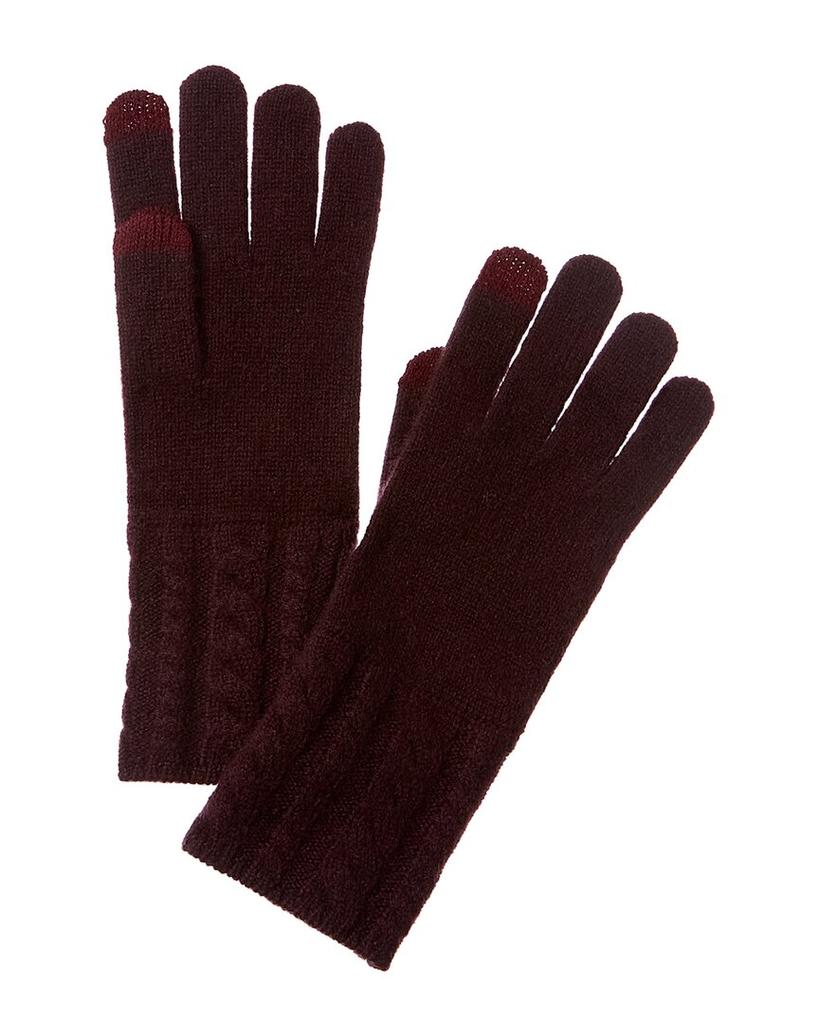 Bruno Magli Bruno Magli Cable Knit Cuff Cashmere Gloves